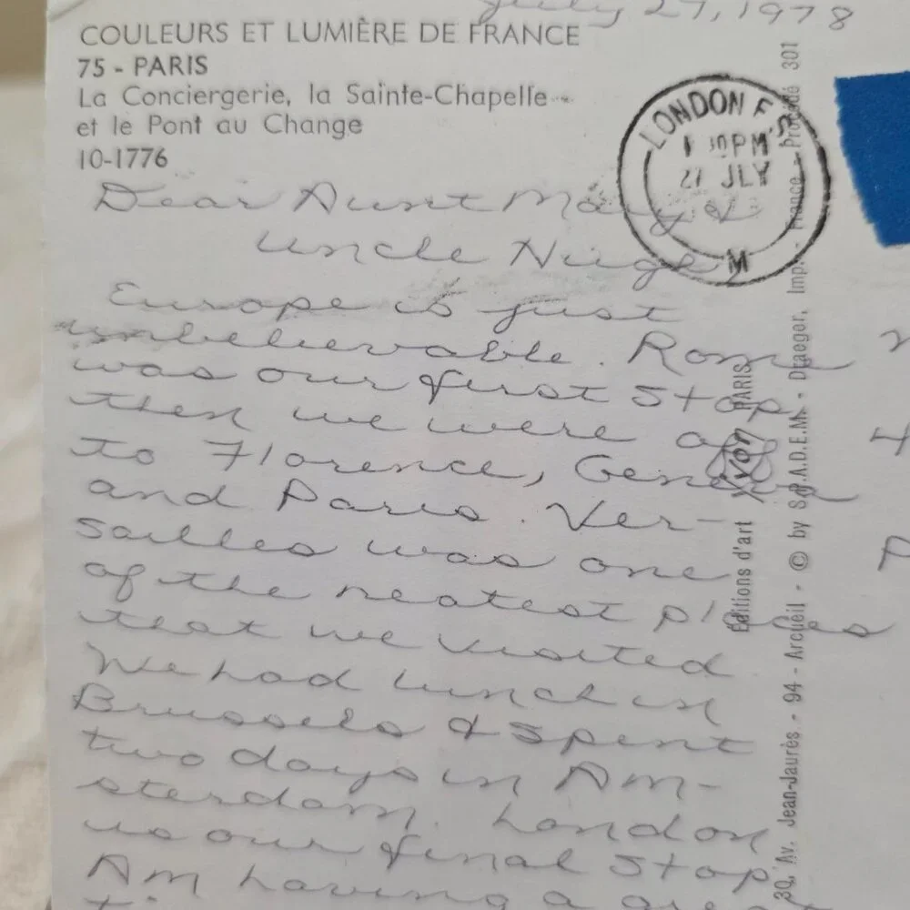 July 27 1978 Couleurs et Lumiere de France Paris La Conciergerie Postcard Posted